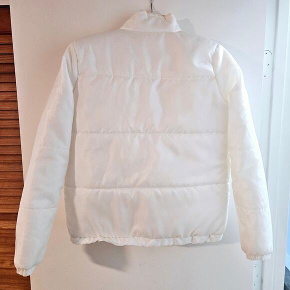 Women's/ Juniors White Puffer Jacket Size Medium - Picture 2 of 7